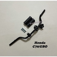 Honda C70 GBO Front Step Bar / Foot Rest Bar / Rear Foot Rest Kit / Side Stand [Standard] #tongkat pemijak getah