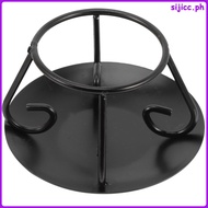 Black Cast Iron Cauldron Holder Stable Non- Desktop Pot Support for Home Use sijicc
