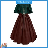 Pleated Skirt Dress Polyester Dress Victorian Gothic Renaissance Dress Off Shoulder Corset Halloween