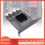 1buycart Zyyini 4 Port PCIE to MINI SAS Expansion Card  PCI Express SFF 8087 Adapter 3.0 X4 Hub Cont