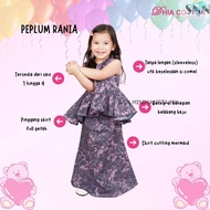 🔶 1-4 KIDS PEPLUM RANIA DHIA BAJU PEPLUM BUDAK Girls Viral Peplum Batik Kids Clothing Sleeveless Dress BABY KURUNG