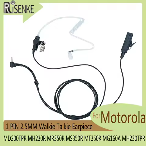 Walkie Talkie Earpiece Headset for Motorola,T800,MD200TPR,MH230R,MR350R MS350R,MT350R,MG160A,MH230TP