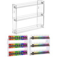2Pack 3 Tier Display Rack, Clear Paint Rack Wall-Mount (No Drill), Acrylic Craft Paint Storage Organ