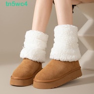 TN5WC4 Furry Leg Warmers, 20cm Y2K Lolita Boots Cover, Harajuku Style Sweet Thickened Soft Short Tub