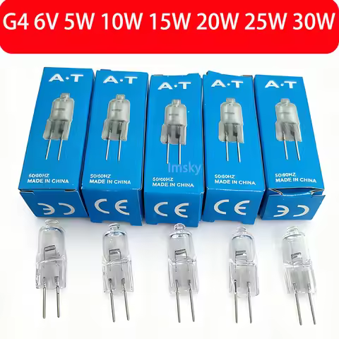 2PCS 10PCS G4 6V 5W 10W 15W 20W 25W 30W Microscope SearchLight Flashlight Light Bulb Beads Light Hal