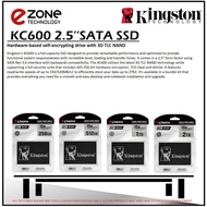 Kingston KC600 2.5' SATA SSD- Up to 550MB/s Read, 500MB/s Write | 3D TLC NAND | 256GB | 512GB | 1024