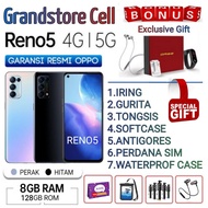 OPPO RENO 5 RAM 8/128 GB GARANSI RESMI OPPO INDONESIA - Hitam Bonus 7, Reno 5 4G
