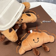 IN STOCK>Cute French Baguette Plush Bread Stick Doll Croissant Keychain Pendant Backpack Decoration*
