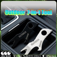 7in1 Gear Shard Keychain Tool Keychain Bottle Opener with Screwdriver Mini Outdoor Camping Repair Ki