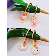 [VJ]Earring "Kitty" 999.9 Gold Plated Dangle Kitty Earrings [Subang Kitty] KT1-KT5 <镀韩金凯蒂猫耳环>