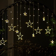 Solar Star Lights For Garden Decoration Star Moon String Light With Remote Control Solar LED Moon St