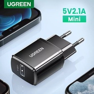 UGREEN Kepala Charger USB 10W 5V 2.1A Untuk Iphone 8 7 6 Ipad Android Gadget Low Watt