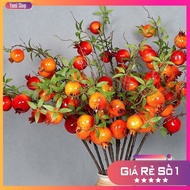 High quality fake pomegranate branches of 6 fruits (99% real variety) - decorative pomegranate branc