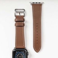 魚骨牌 - Apple Watch Ultra/7/6/5/4/SE Classic 經典真皮錶帶 (42/44/45/49mm) - 啡
