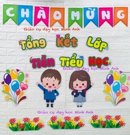 Set trang trí bảng “ Chào mừng Tổng kết lớp tiền tiểu học” chào mừng năm học mới họp phụ huynh học s
