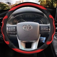Da sợi nhỏ vỏ Bọc vô lăng ô tô cho TOYOTA FORTUNER 2016-2019 2021 2022 Hilux 2015-2019 2020 2022 phụ