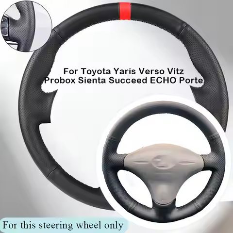 Custom Anti-scratch Car Steering Wheel Cover For Toyota Yaris Verso Vitz Probox Sienta Succeed ECHO 