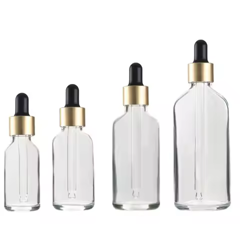 5/10/15/20/30/50/100ml Clear Glass Dropper Bottle for Essential Oils Dripper Ear Eye Drop Refillable