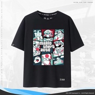 Mario Collaboration GTA6 Unisex Vice City Casual T-Shirt Short Sleeve Versatile Summer
