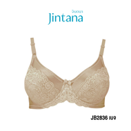 Jintana เสื้อชั้นใน (เสริมโครง) รุ่น Basic Bra รหัส JB2836 สีเบจ