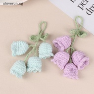Uloverun Crochet Flowers Plant Keychain Artificial Flowers Hanging Decoration Wedding Gift Car Pendant Keychain Knitted Flower SG