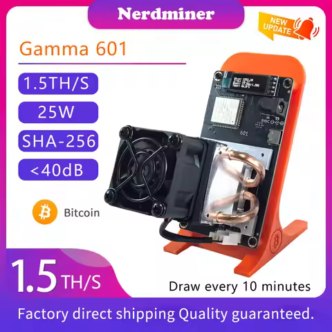 2026 New Gamma 601 1.2~1.5TH/S Bitcoin Miner 20W Ultra Low Power Silent Home Mining SHA256 ASIC Cryp