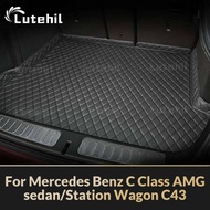 For Mercedes Benz C Class AMG sedan/Station Wagon C43 Custom Car Trunk Mat Protective Pad Cargo Line