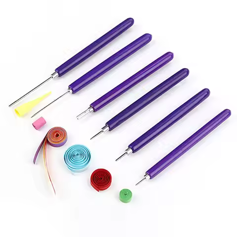 Paper Quilling Tools Slotted Kit Handmade Rolling Curling Quilling Needle Pen for Art Crafting DIY C