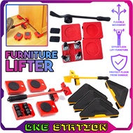 (PACKAGE) FURNITURE LIFTER 4 Wheeled Mover Roller + Wheel Bar Furniture Transport Lifter