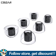 KBEAR ซิลิโคนปลายหูเหลว KT01 SML ใช้ได้ทั่วไปเสียง HiFi ลดเสียงรบกวนสวมใส่สบายหมวกหูฟังยางหนาติดผนัง