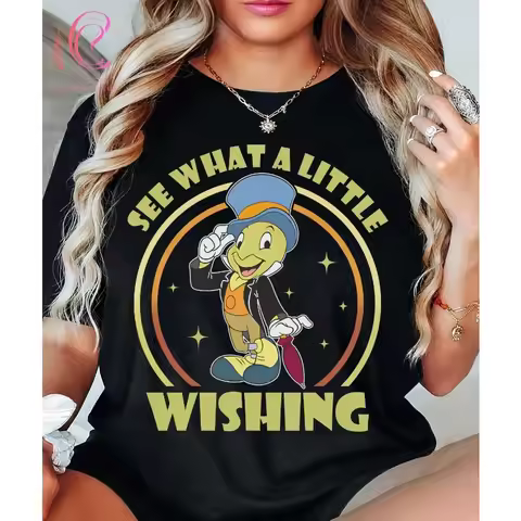 Retro Disney Jimini Crickets 90s Portrait T-shirt, Nocao T-shirt, Family Matching T-shirt, Unisple C