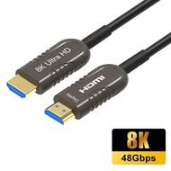 CYANMI 8K HDMI 2.1 Cable Fiber Optic Hdmi Cable 120Hz 48Gbps HDR HDCP for HD TV Box Projector Ps3/4 Ultra High Speed Computer