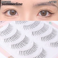 Manga Lashes Anime Cosplay Faux Mink Lashes Korean Natural Short Full Strip Lashes Clear Band Soft E