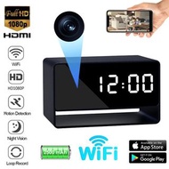 ⚠️4k 1080p 全高清數位時鐘攝影機夜視應用程式 Wifi 遠端監控動作偵測自動循環錄製迷你家用攝影機