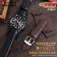 High Quality Genuine Leather Watch Straps Cowhide Adapter Fossil Fossil pei na sea armani rolex retro leather band male 22 and 24 with tap