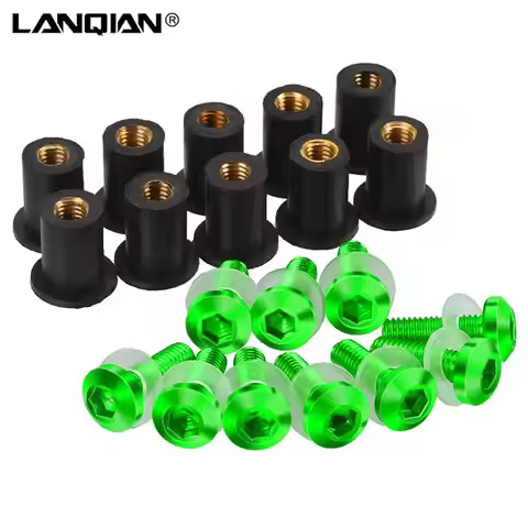 Motorcycle Windshield Rivet Nut For Kawasaki Z1000 SX Z125 Z300 Z400 Z650 Z750 Z800 Z900 RS 5MM Wind
