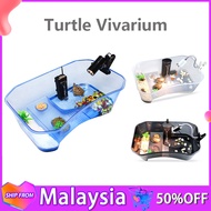 【Malaysia Spot】Hostalty Reptile Turtle Tortoise Vivarium Box Aquarium Tank with Basking Ramp Aquarium Tank Breeding Food Tool