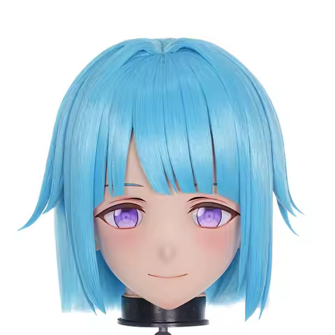 （KK26）Kigurumi Masks Anime Full Head With Lock Female/Girl Cartoon Character Kig Cosplay Resin Hallo