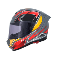 M2R Stop Safety Helmet F-7 2 Sci-Fi Cement Gray Red Removable Lining Inner Sunglasses Headset Cao Gl