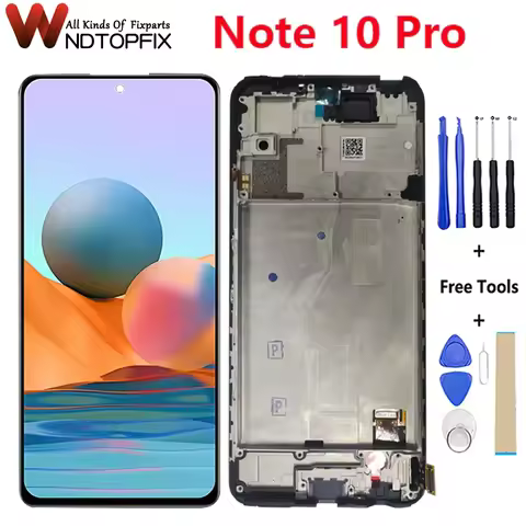 AMOLED For Xiaomi Redmi Note 10 Pro LCD Display Touch Screen Digitizer Assembly For Note10Pro LCD Sc