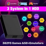 500G Retro Gaming HDD Video Game Console Retrobat＆Playnite＆Launchbox OS for XBOX/PS3/PS2/Switch/Wii/