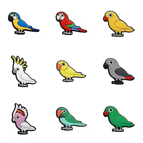Bird Shoe Charms for Crocs Accessories Kids Clogs Pins Boy Girls Badges Men Jeans Women Decorations 