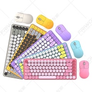 [Hot Sale] 85-Key Keyboard Mouse Set Mobile Phone Tablet PC Universal Punk Keycap Girl High-Value