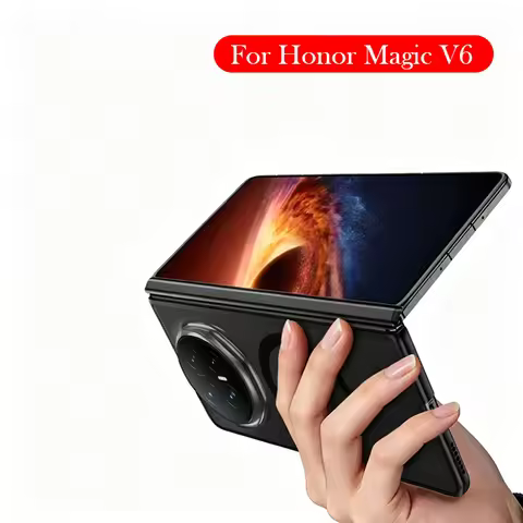 Wlons Transparent Case For Honor Magic V6 Wireless Charging Back Cover Case for HONOR MAGIC V6