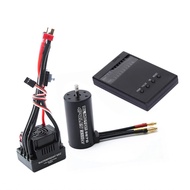 HUIOP Waterproof 3670 2150KV  Brushless Motor 120A ESC Programming Card Combo Set for 1/8 Car Truck