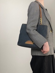 【日本直送 名牌中古包】Christian Dior    手提包 靛藍 Logo 帆布 kxnt2a
