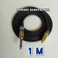 Canare L2T-2S cable 1mtr plus akai mono jack 6.5mm male to rca jack