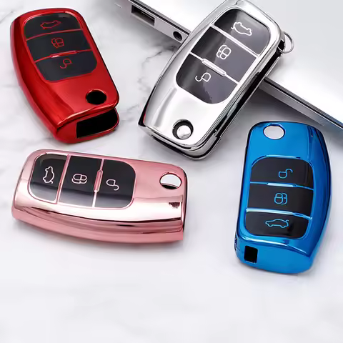 Car Key Case Cover Soft TPU Key Bag For Ford Fiesta Focus 2 Ecosport Kuga Escape Car Key Shells