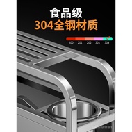 Q🍅304Stainless Steel Kitchen Knife Holder Chopsticks Box Storage Rack Table Top Chopping Board Rack Place Cutting Boards