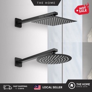 THE HOME Stainless Steel Rainfall Overhead High Pressure Shower Head / Shower Arm Set Kepala Pancura